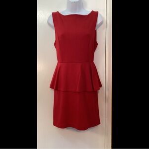 BB Dakota Red Peplum Dress